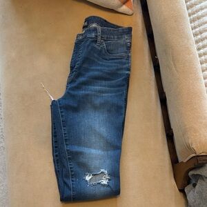 Kut from the Kloth Dark Blue Distressed Skinny Jeans